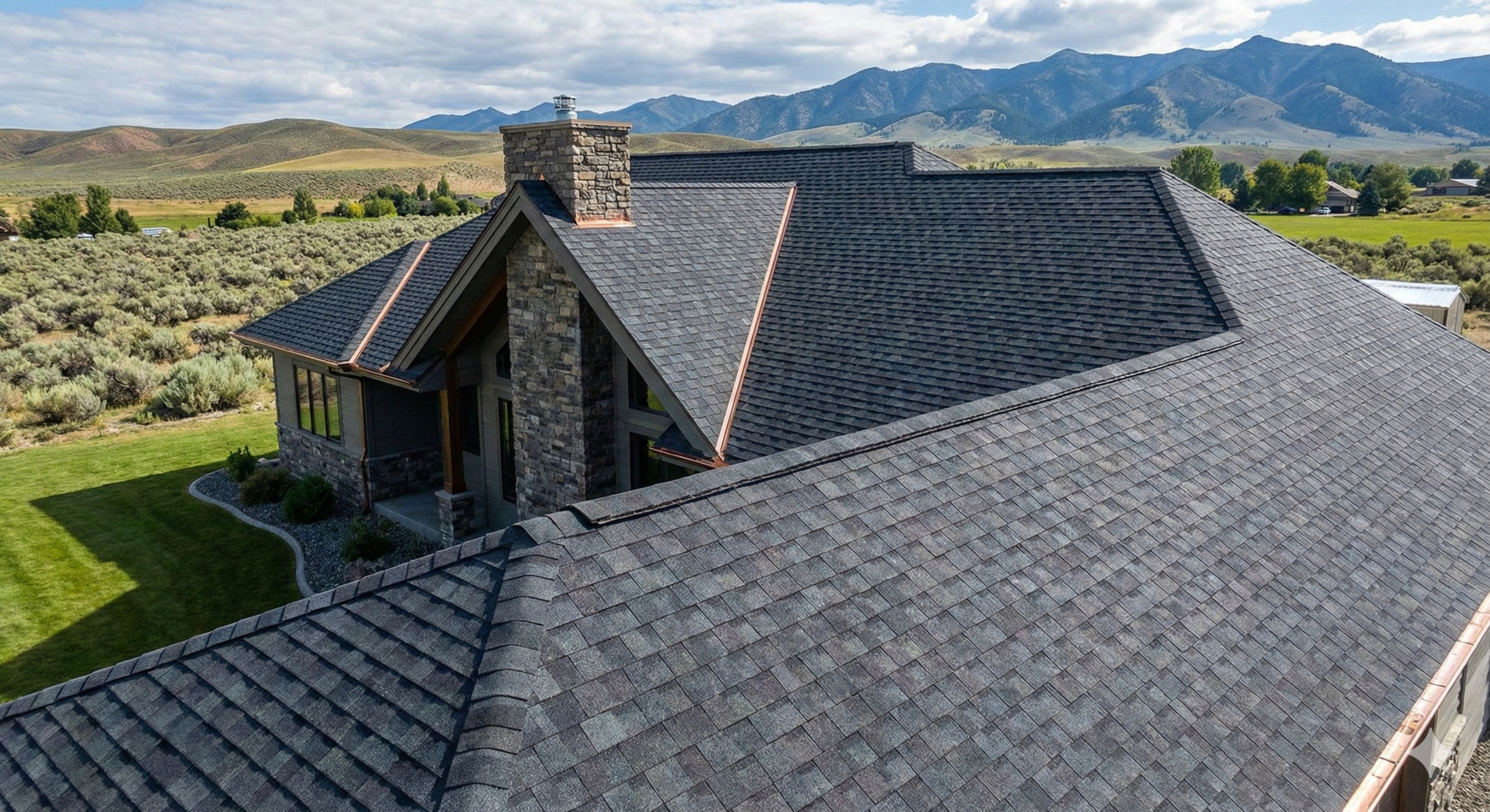 Big Bear Roofing Team on Roof